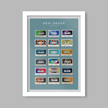New Order 'Fac File' Cassette Music Poster Print, 3 of 3