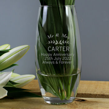 Personalised Classic Glass Bullet Vase, 2 of 5