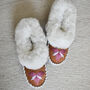 Women's Sheepskin Moccasin Slippers Snowy, thumbnail 7 of 11