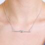 Sterling Silver Bar And Chain Friendship Knot Necklace, thumbnail 1 of 5