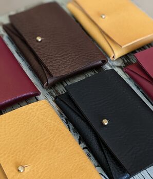 Personalised Unisex Leather Minimalist Wallet, 3 of 6