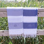 Personalised Nautical Stripe Monogram Hammam Towel, thumbnail 3 of 10