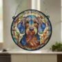 Dachshund Wirehaired Stained Glass Effect Suncatcher, thumbnail 4 of 5