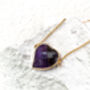 Amethyst Heart Necklace 18k Gold Plated Christmas Gift Present, thumbnail 1 of 6