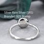Sterling Silver Opal Skinny Stacking Ring, thumbnail 4 of 10