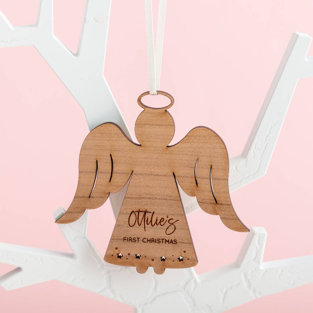 Baby's First Christmas Angel Tree Decoration, 1 of 2