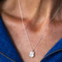 Recycled Silver And Opal Gemstone Drop Necklace, thumbnail 2 of 8