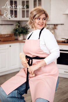 Potters Split Leg Linen Apron With Pockets, 9 of 12