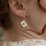 Enamel Ace Of Spades Huggie Earrings, thumbnail 2 of 2