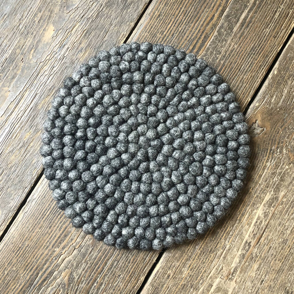 Fair Trade Handmade Eco Felt Ball Table Mat By Aura Que