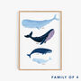 Personalised Whale Family Art Print Unframed, thumbnail 3 of 10