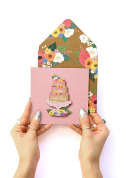 Handmade Birthday Cake Personalised Greeting Card, 3 of 5