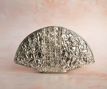 Peony Silver Mother Of Pearl Clutch, 4 of 5