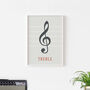 Treble Clef Print | Music Theory Poster, thumbnail 10 of 10