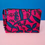 Large African Print Zip Pouch | Pink Omolara Print, thumbnail 3 of 5