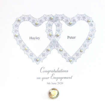Personalised Engagement Entwined Hearts, 2 of 5