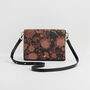 Deco Blooms Black Crossbody Handbag, thumbnail 1 of 6