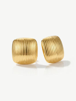 Textured Big Square Stud Earrings, Statement Jewellery, 2 of 5