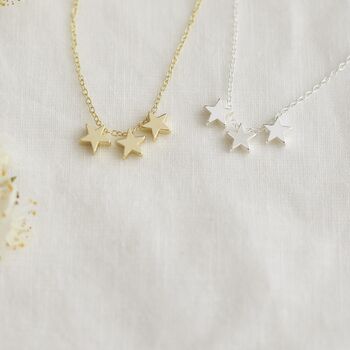 30th Birthday Gift, Three Star Necklace Gift For Three Decades, 4 of 8