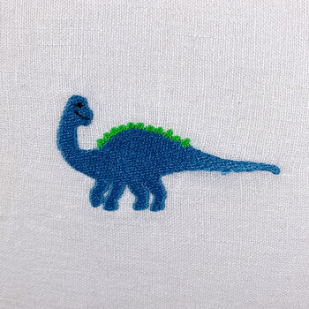 Children's Dinosaur Embroidered Nursery Cushion, 6 of 8