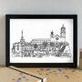 Sitges Skyline Travel Art Print Unframed, thumbnail 2 of 6