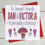 Personalised Special Friends Wedding Anniversary Card, thumbnail 1 of 2