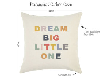 'Dream Big Little One' Colourful Cushion Cover, 7 of 7