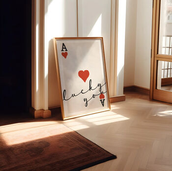 Ace Of Hearts Lucky You Print, 2 of 3