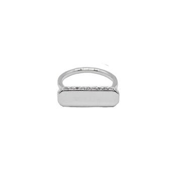 Sustainable Sterling Silver Signet Ring, 3 of 5