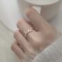 Sterling Silver Adjustable Deer Antler Ring, thumbnail 1 of 4