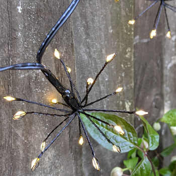 Indoor Outdoor Starburst Light Garlands Black Or Silver, 4 of 6
