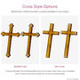 Personalised Wooden Cross Christening Keepsake Frame With Scrabble, thumbnail 7 of 9