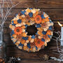 Everlasting Floral Autumn Halloween Wreath, thumbnail 1 of 6