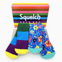 Gift Set Of Two Pairs Of Squelch Adult Socks Rainbow, thumbnail 4 of 4