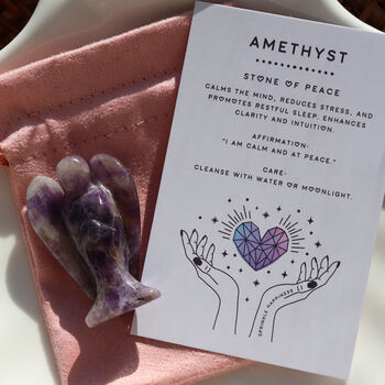 Amethyst Angel Crystal 4cm With Gift Bag, 2 of 5