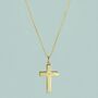 Personalised 9ct Gold Cross Necklace, thumbnail 1 of 6