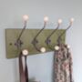 Farrow And Ball Painted Coat Rack With Ball Top Hooks, thumbnail 2 of 8