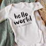 Hello World New Baby Vest, thumbnail 1 of 4