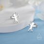 Sterling Silver Tiny Cupid Angel Stud Earrings, thumbnail 4 of 12