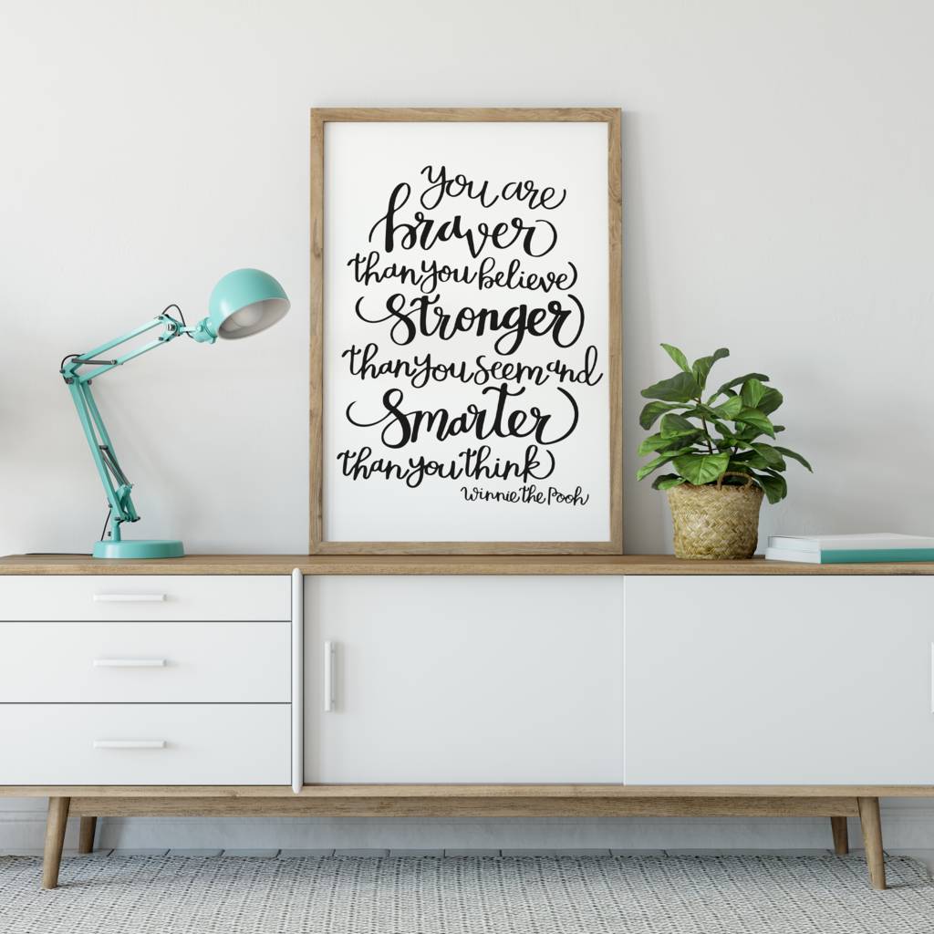 you are braver than you believe print by izzy & pop ...