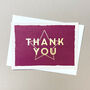 Gold Star Thank You Luxury Box Set Of Eight Note Cards, thumbnail 5 of 9