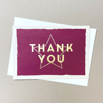 Gold Star Thank You Luxury Box Set Of Eight Note Cards, 5 of 9