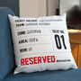 Match Day Seat Reservation Personalised Cushion, thumbnail 1 of 10