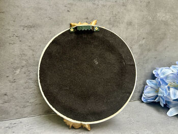 16cm Cream And Gold Decorative Wall Mirror – Floral Motif, 9 of 12