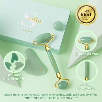 The Ultimate Jade Roller And Gua Sha Facial Beauty Set, 7 of 12