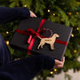 Personalised Wooden Dog Christmas Gift Tag, thumbnail 1 of 2