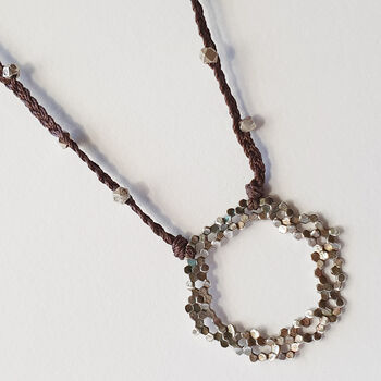 Organic Silver Cord Necklace, 2 of 3