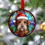Welsh Terrier In Santa Hat Suncatcher Decoration, thumbnail 3 of 6