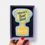 Personalised World's Best Dad Trophy Letterbox Cookie, thumbnail 1 of 9