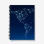 A5 Spiral Notebook Featuring The World Map, thumbnail 1 of 2